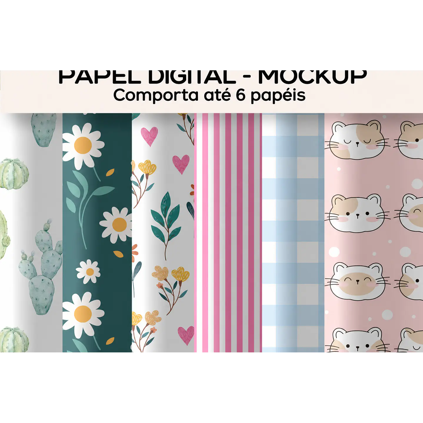 Pack 150 Templates Mockups de Papéis Digitais Editável no Canva  2