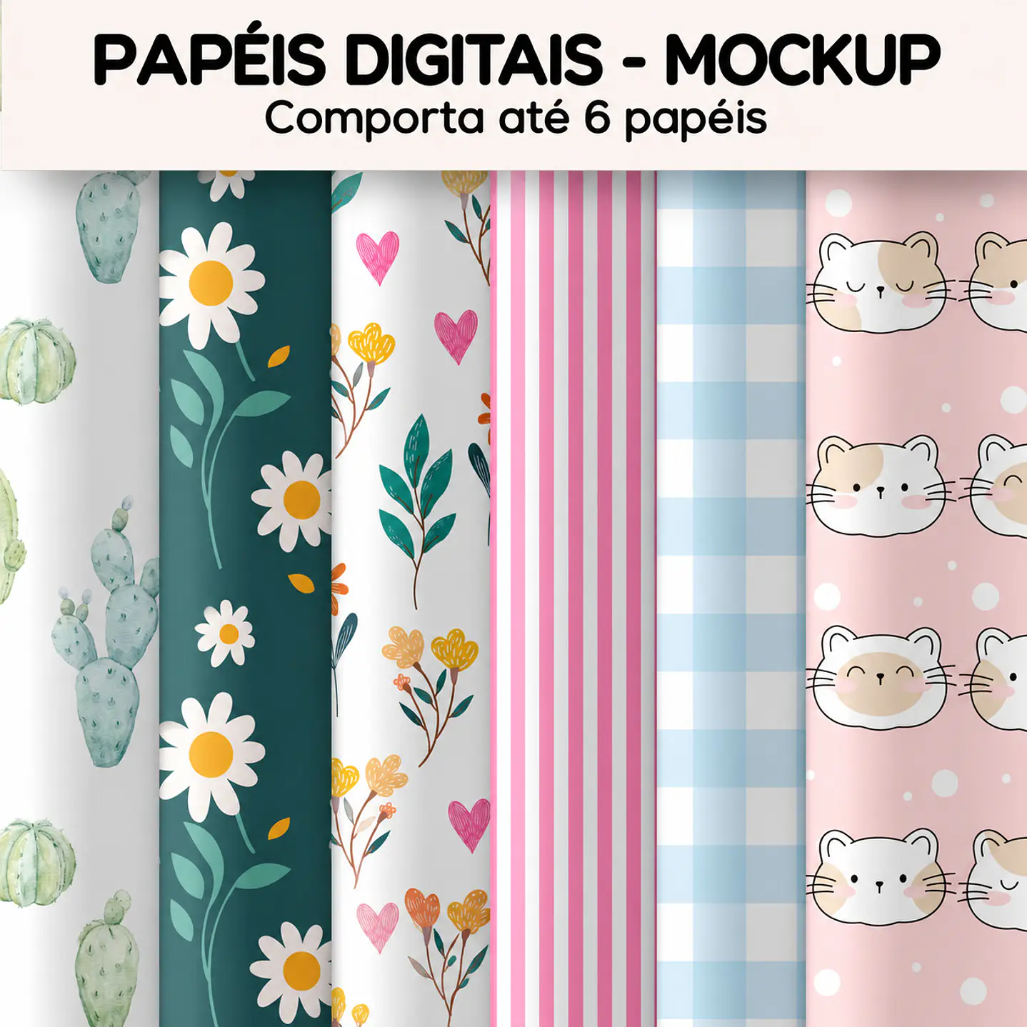Pack 150 Templates Mockups de Papéis Digitais Editável no Canva  5