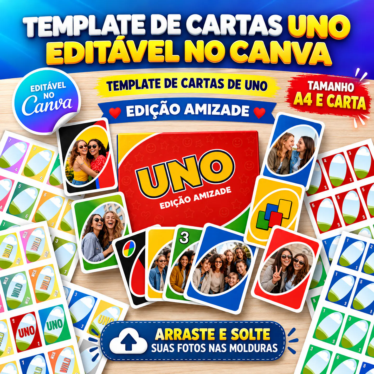 Cartas UNO Personalizadas para Editar no Canva 1