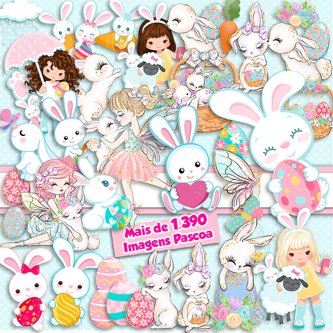 Kit de Pascua digital Super Pack 1390 Imágenes