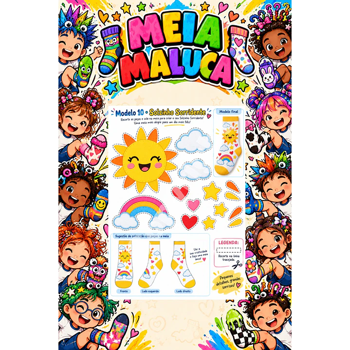 Pack 30 Moldes de Meia Maluca em PDF e PNG 7