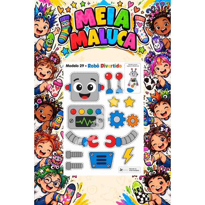 Pack 30 Moldes de Meia Maluca em PDF e PNG 11