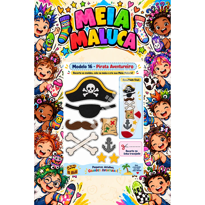 Pack 30 Moldes de Meia Maluca em PDF e PNG 19
