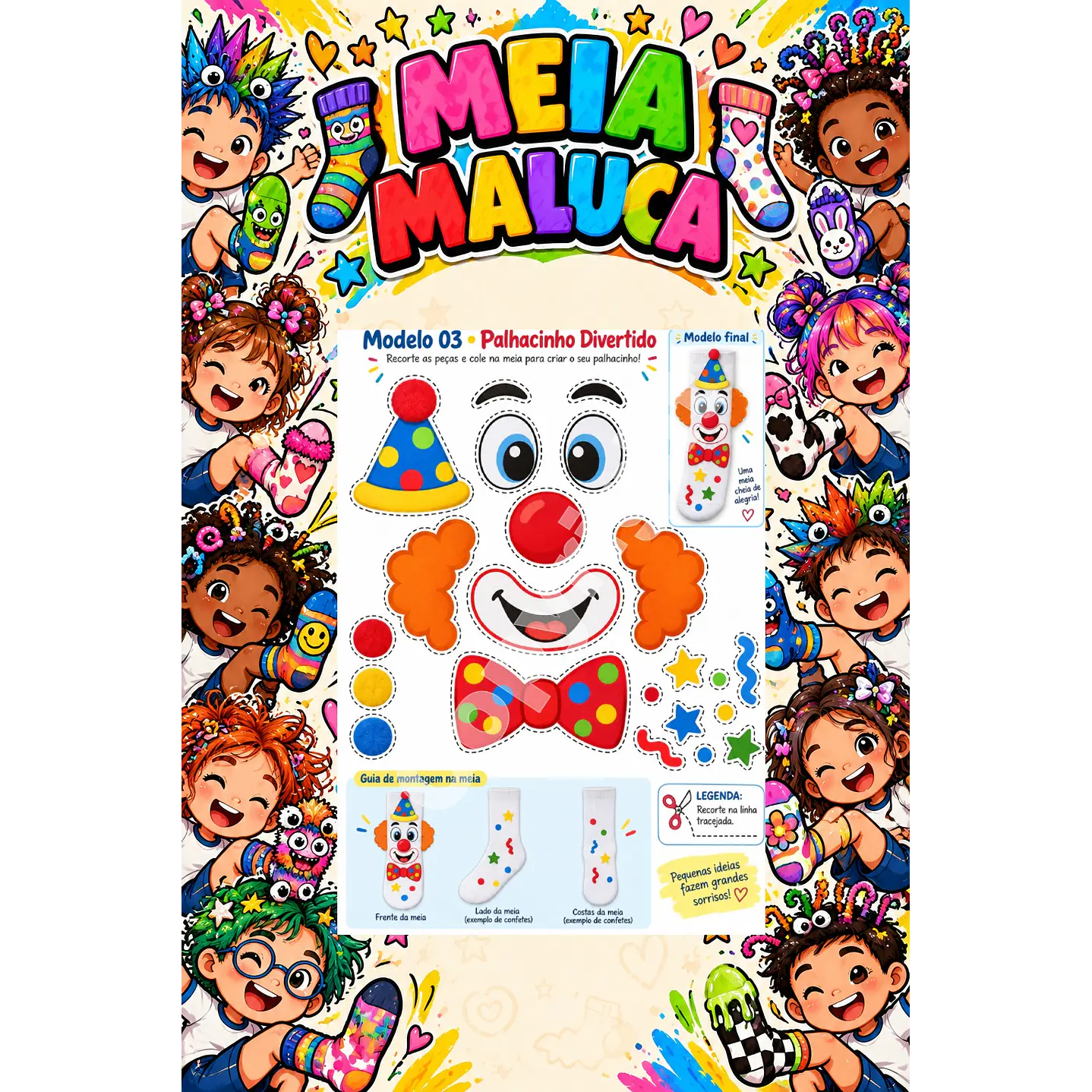 Pack 30 Moldes de Meia Maluca em PDF e PNG 23
