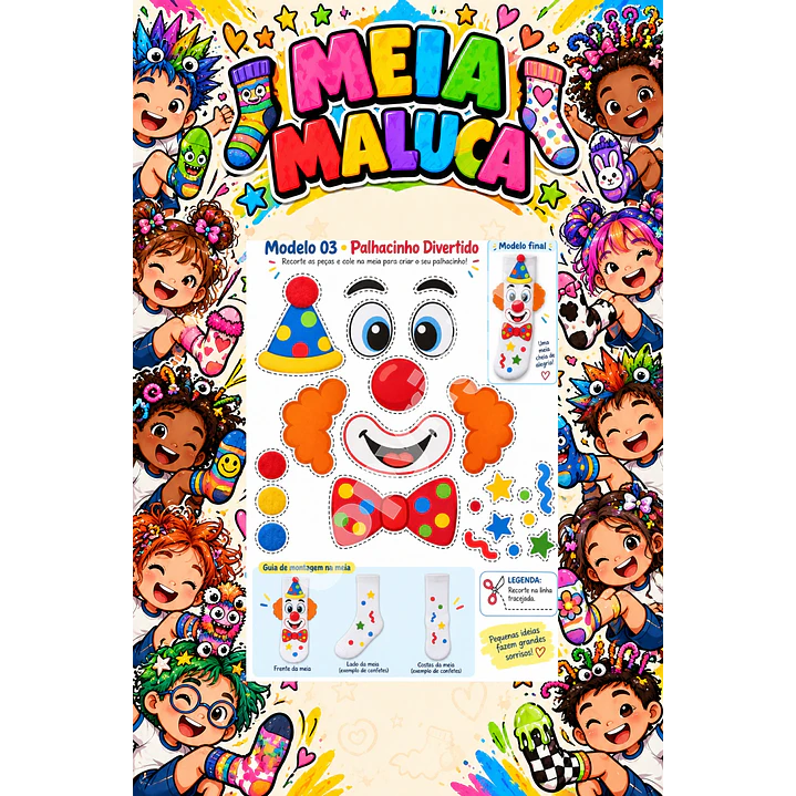 Pack 30 Moldes de Meia Maluca em PDF e PNG 23