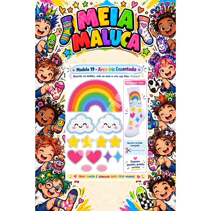 Pack 30 Moldes de Meia Maluca em PDF e PNG 26