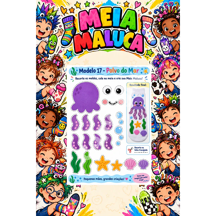 Pack 30 Moldes de Meia Maluca em PDF e PNG 28