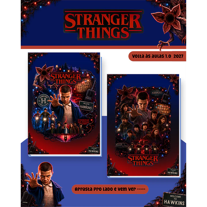 Kit Encadernação Stranger Things 2027 – Volta às Aulas 6