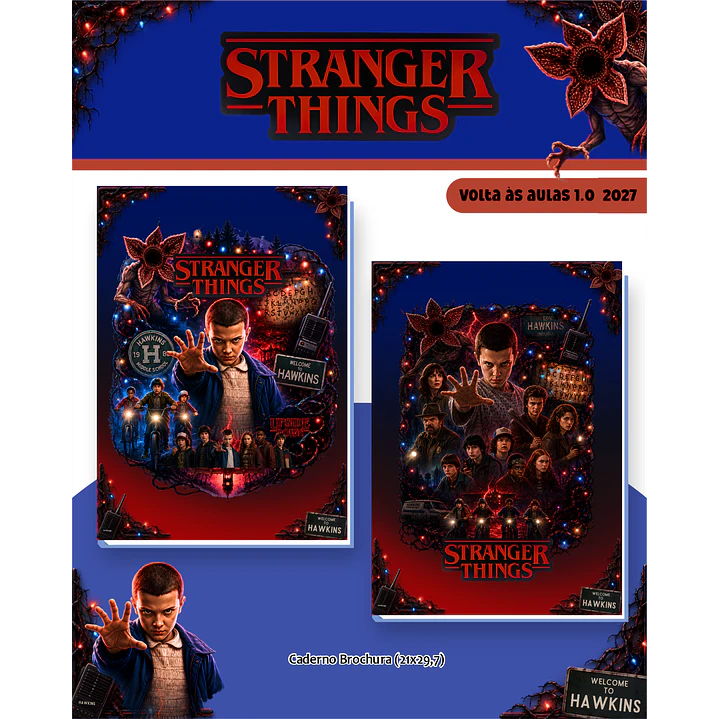 Kit Encadernação Stranger Things 2027 – Volta às Aulas 8