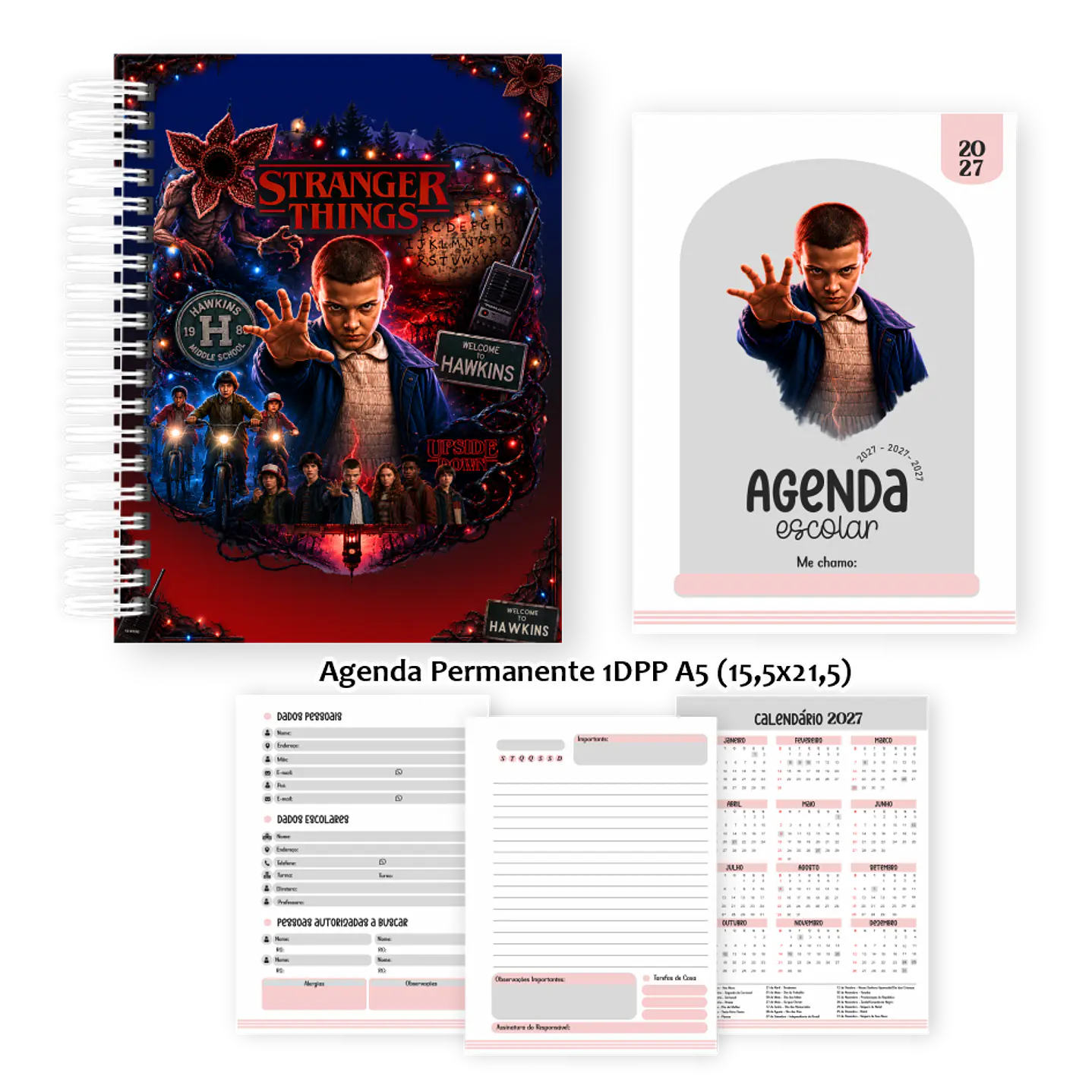 Kit Encadernação Stranger Things 2027 – Volta às Aulas 9