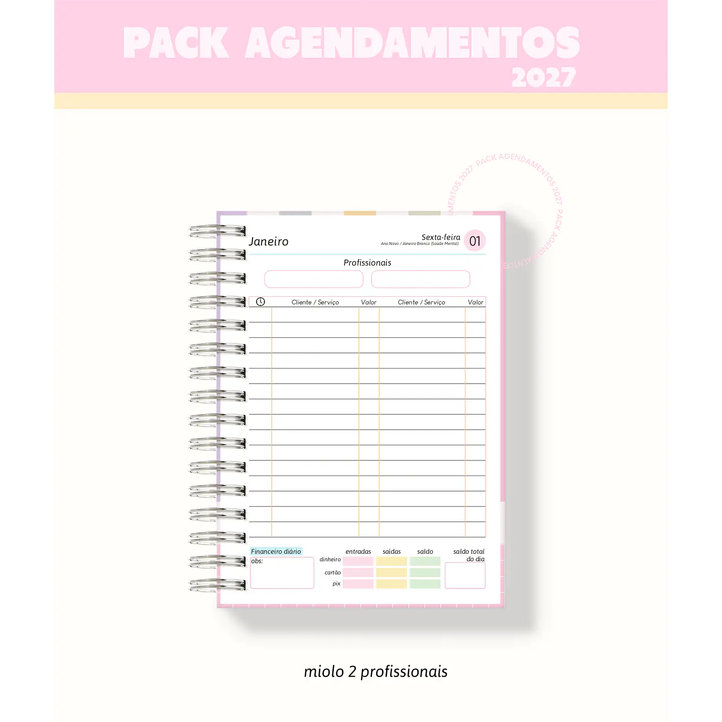 Combo de Agendamentos 2027 com Miolos em PDF 7