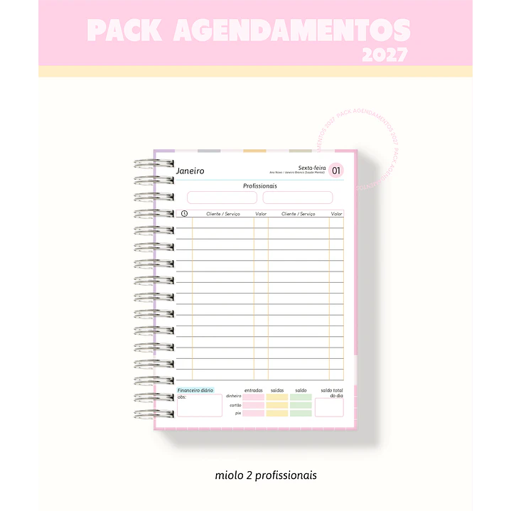 Combo de Agendamentos 2027 com Miolos em PDF 7