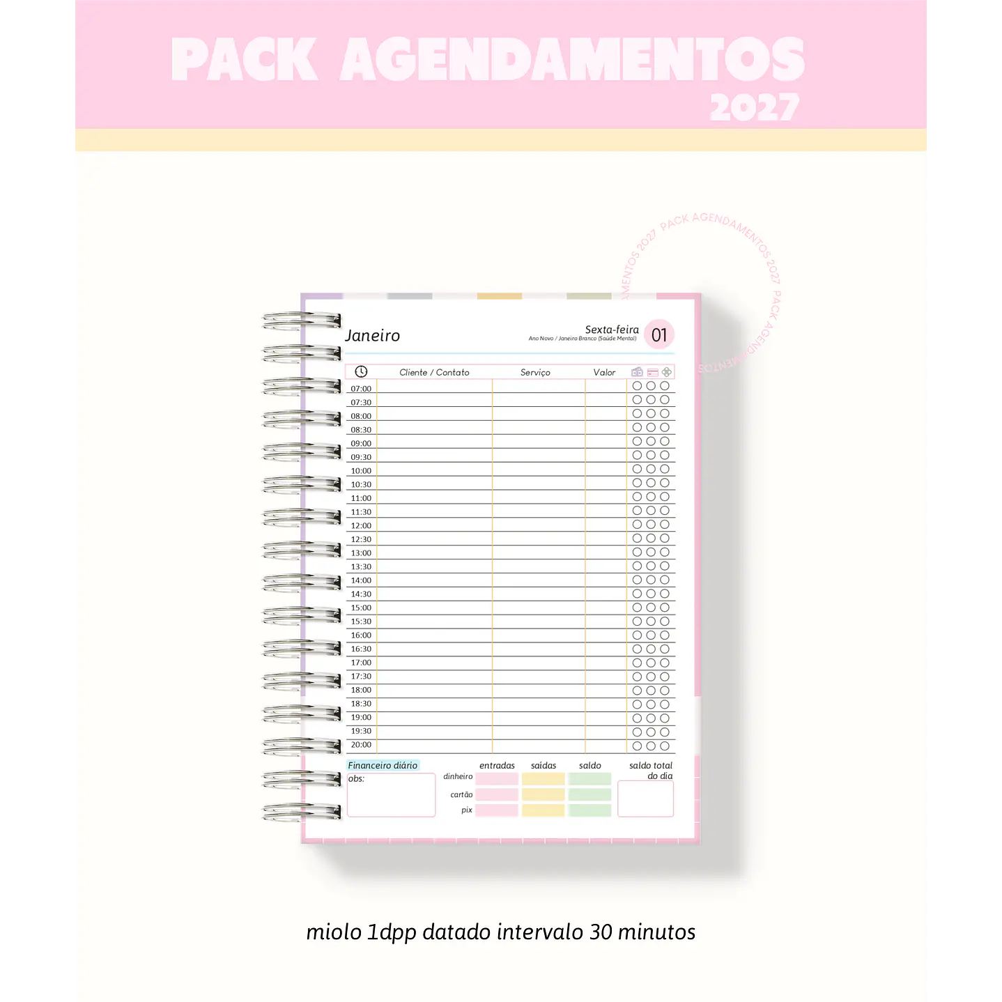 Combo de Agendamentos 2027 com Miolos em PDF 8