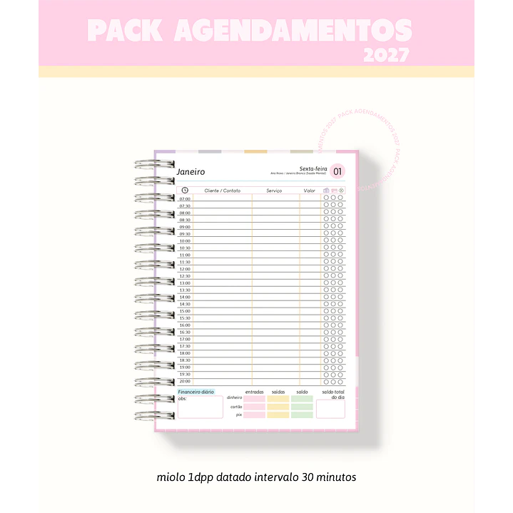 Combo de Agendamentos 2027 com Miolos em PDF 8