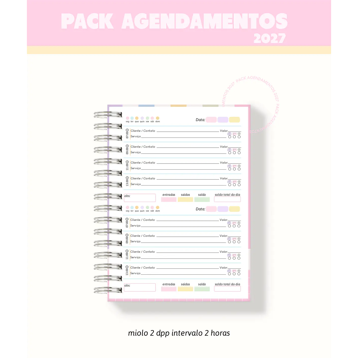 Combo de Agendamentos 2027 com Miolos em PDF 10