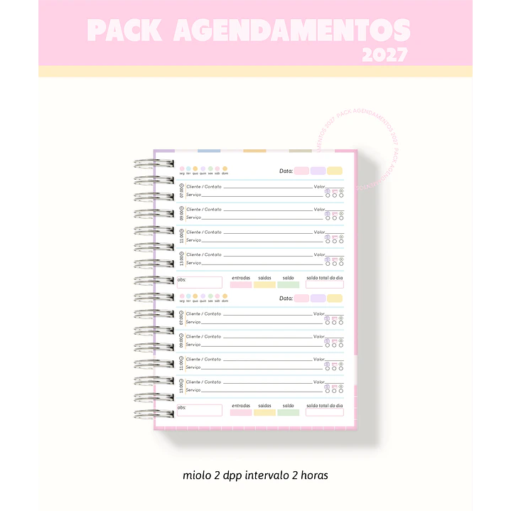 Combo de Agendamentos 2027 com Miolos em PDF 10