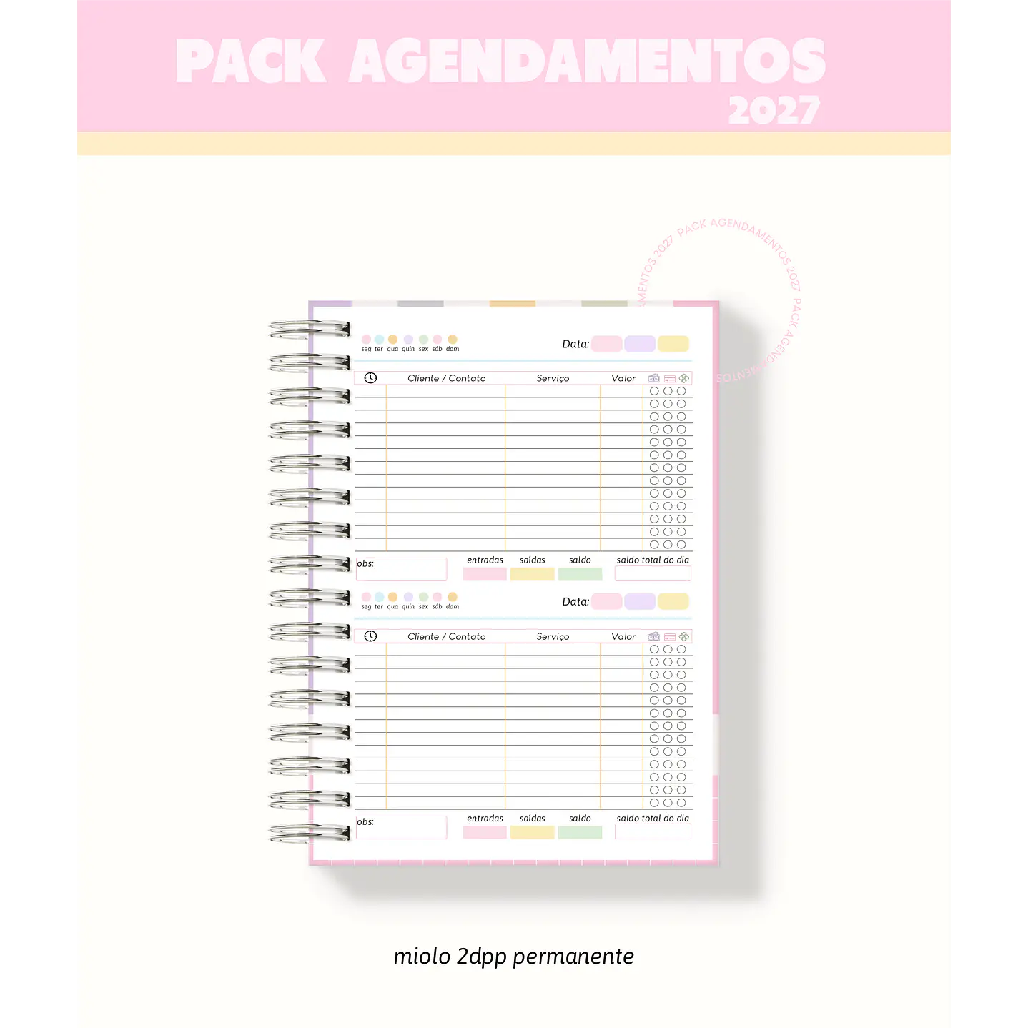 Combo de Agendamentos 2027 com Miolos em PDF 11