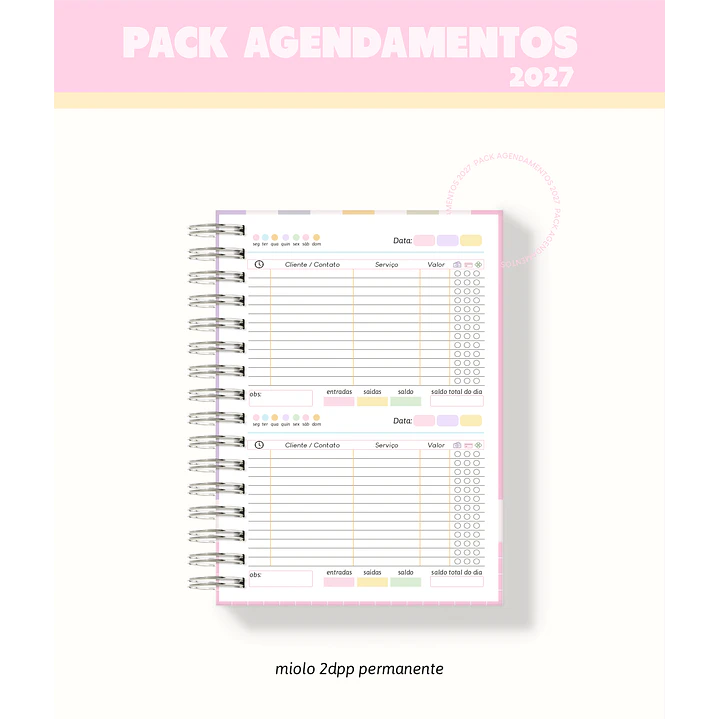 Combo de Agendamentos 2027 com Miolos em PDF 11