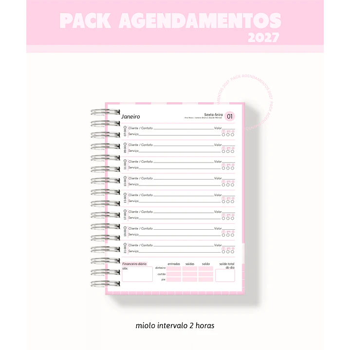 Combo de Agendamentos 2027 com Miolos em PDF 13