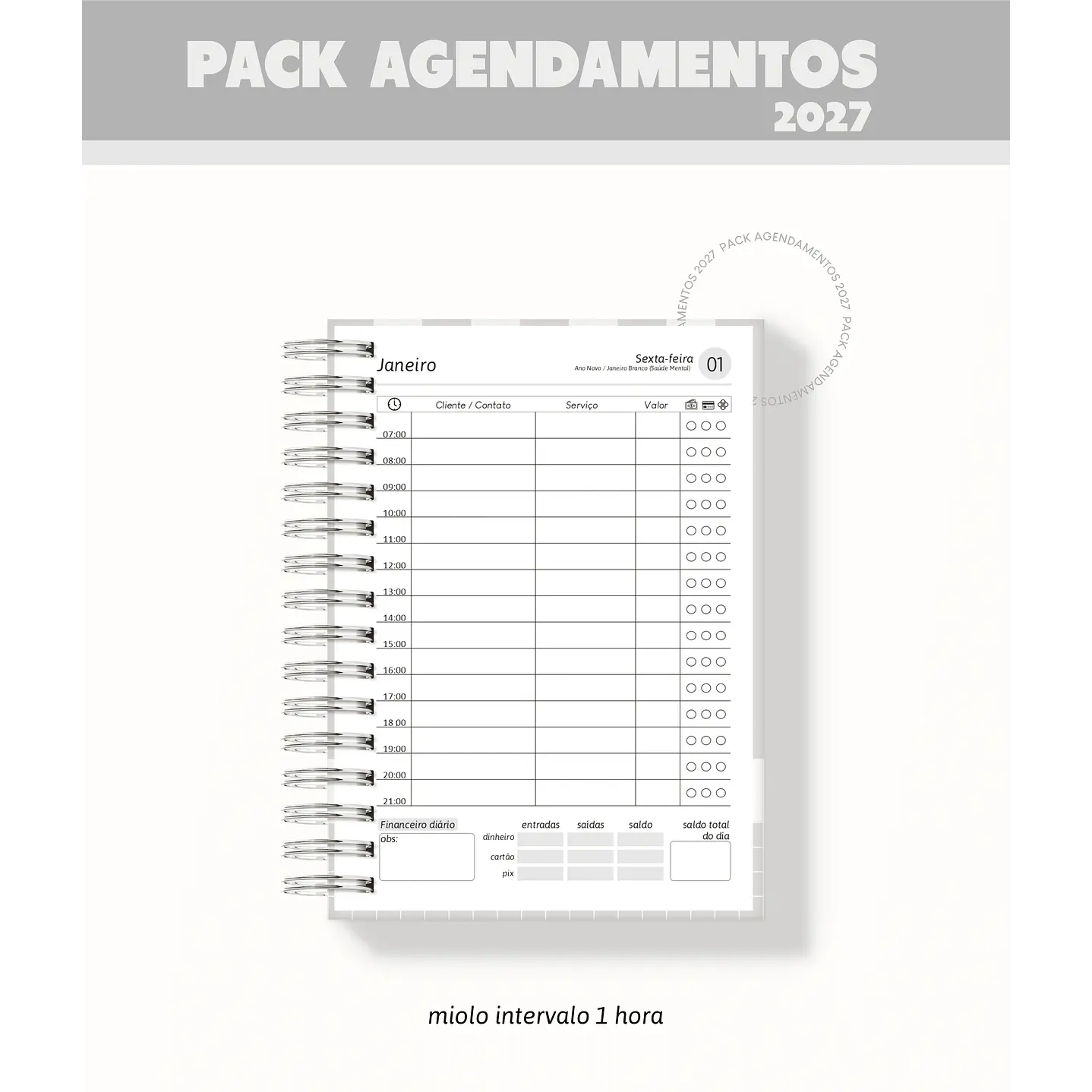 Combo de Agendamentos 2027 com Miolos em PDF 15