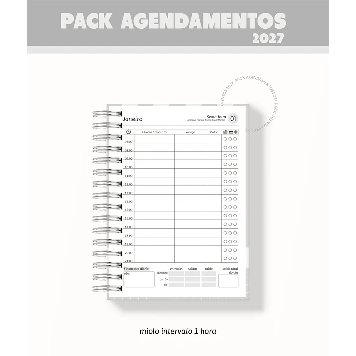 Combo de Agendamentos 2027 com Miolos em PDF 15