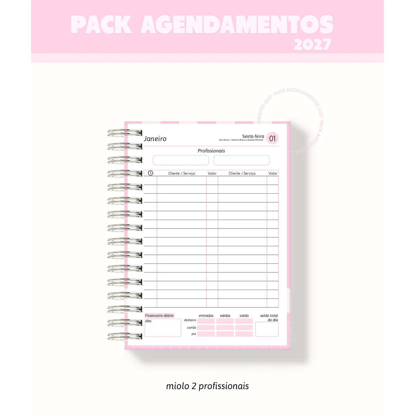 Combo de Agendamentos 2027 com Miolos em PDF 16