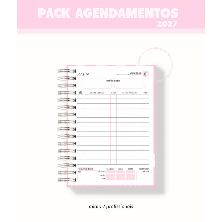 Combo de Agendamentos 2027 com Miolos em PDF 16