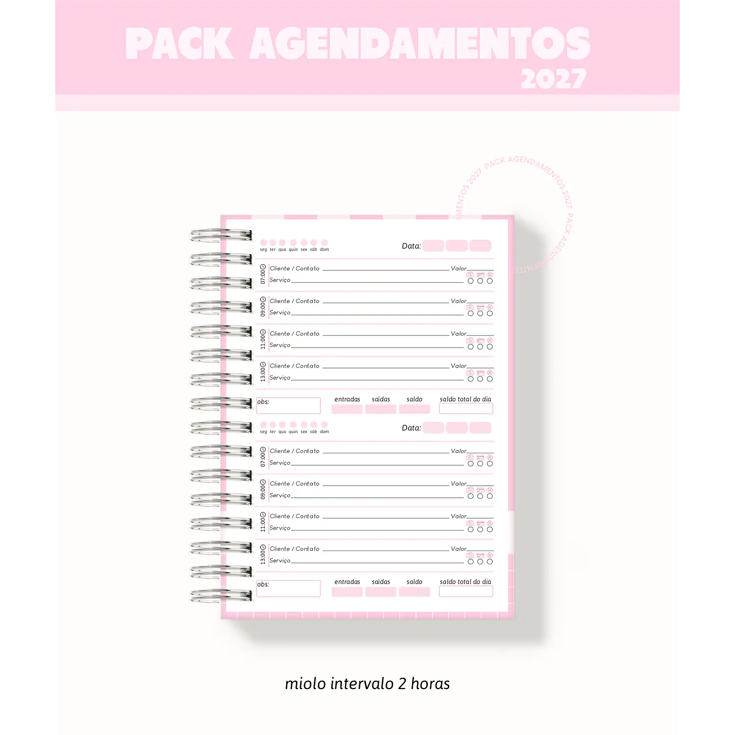 Combo de Agendamentos 2027 com Miolos em PDF 17