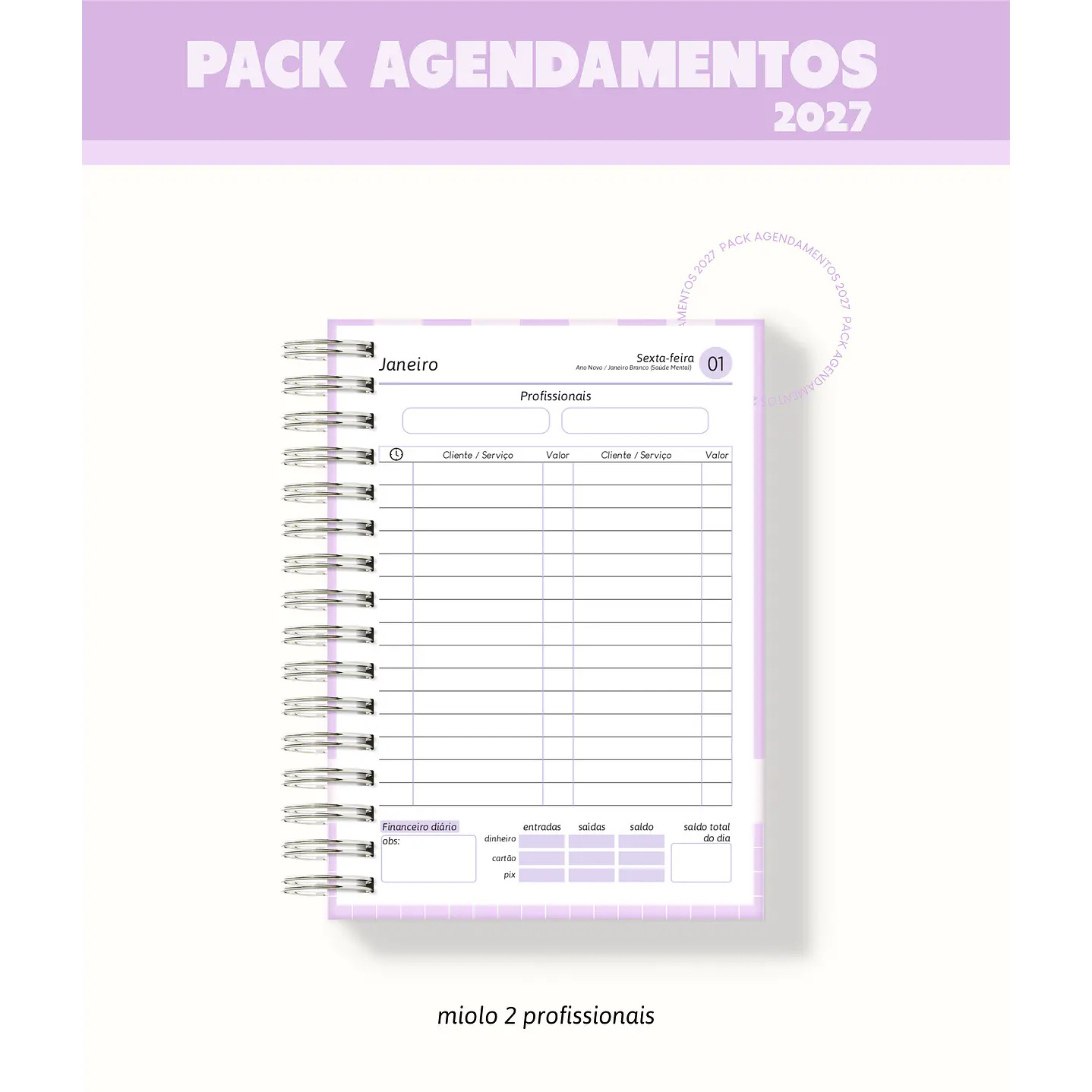 Combo de Agendamentos 2027 com Miolos em PDF 19
