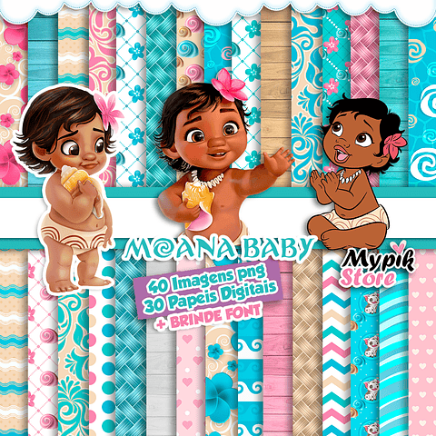 Kit Digital Bebé Moana