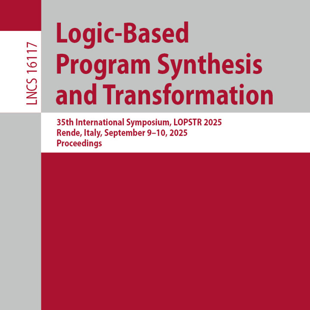 Logic-Based Program Synthesis and Transformation 1