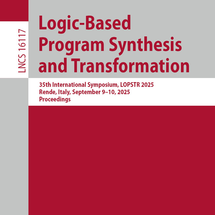 Logic-Based Program Synthesis and Transformation 1