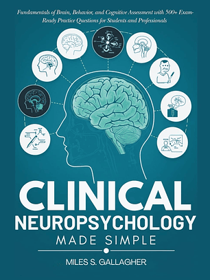 Clinical Neuropsychology Made Simple: Fundamentals of Brain, Behavior, and Cognitive Assessment with 500+ Exam-Ready Practice Questions for Students and Professionals