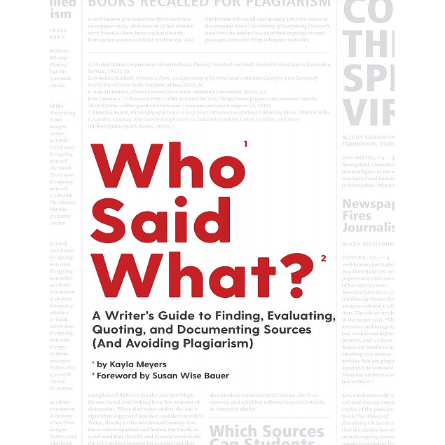 Who Said What?: A Writer's Guide to Finding, Evaluating, Quoting, and Documenting Sources (and Avoiding Plagiarism)
