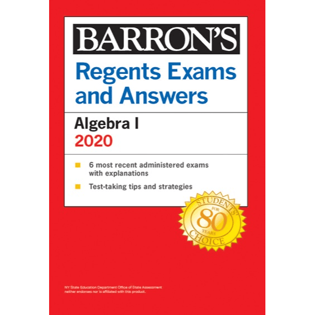 Regents Exams and Answers: Algebra I 2020 (Barron's Regents NY) 