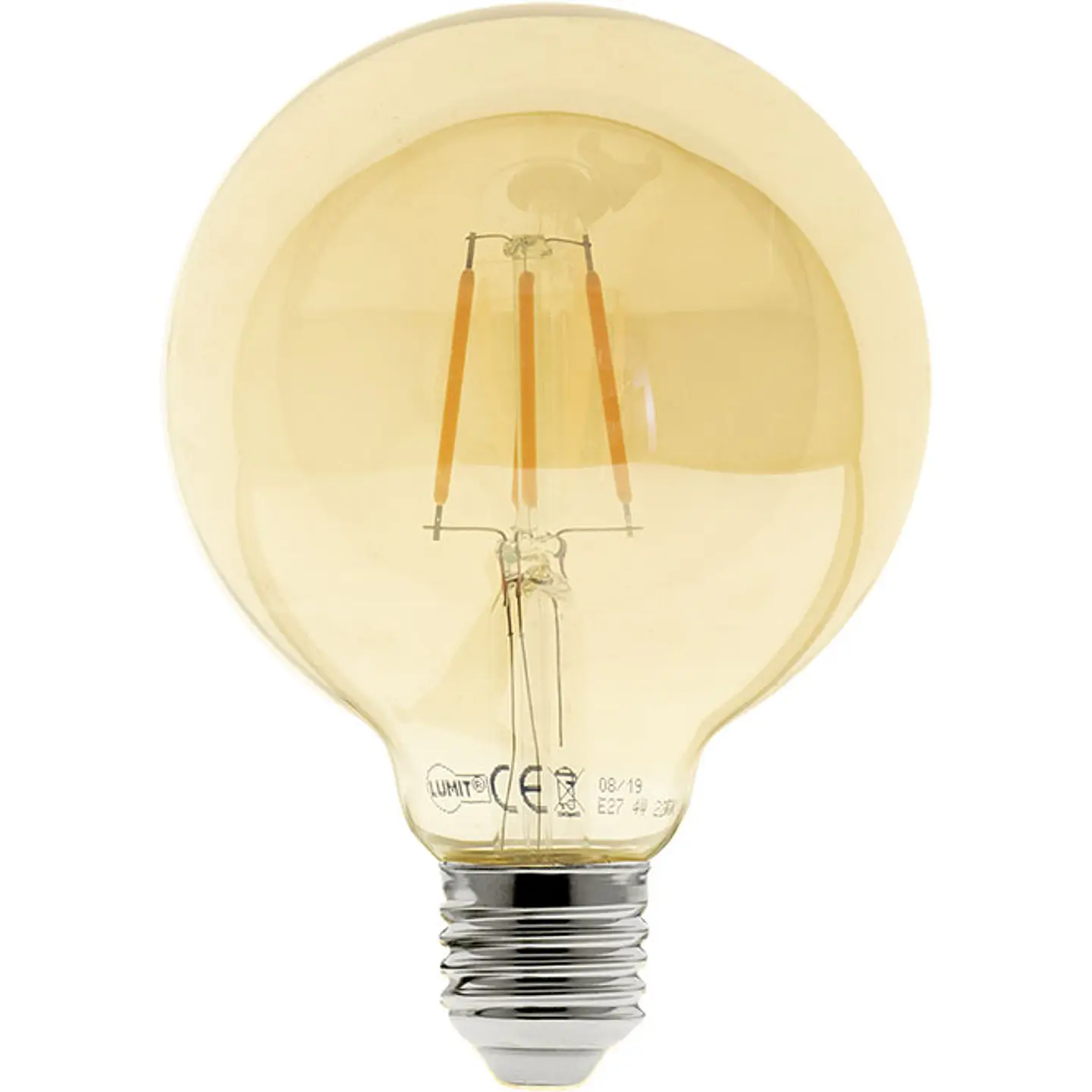 Lâmpada E27 (grosso) Globo JOBIM LED D95 4W 2200K 200lm Ambar 1
