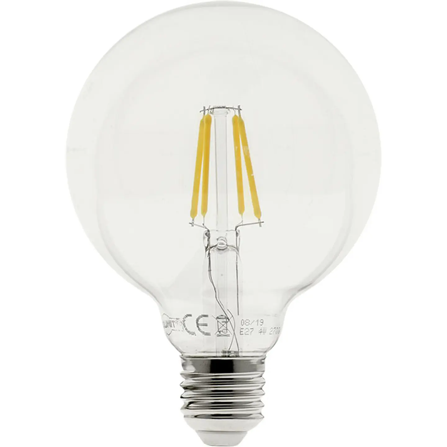Lâmpada E27 (grosso) Globo JOBIM LED D95 4W 2700K 200lm Transparente 1