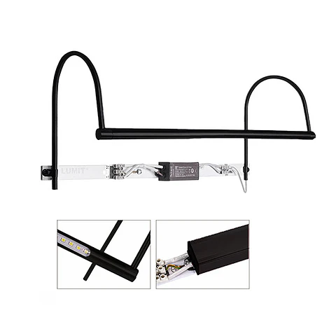 Aplique VHILS 1x5W LED 500lm 2700K C.47xL.15xAlt.18cm preto