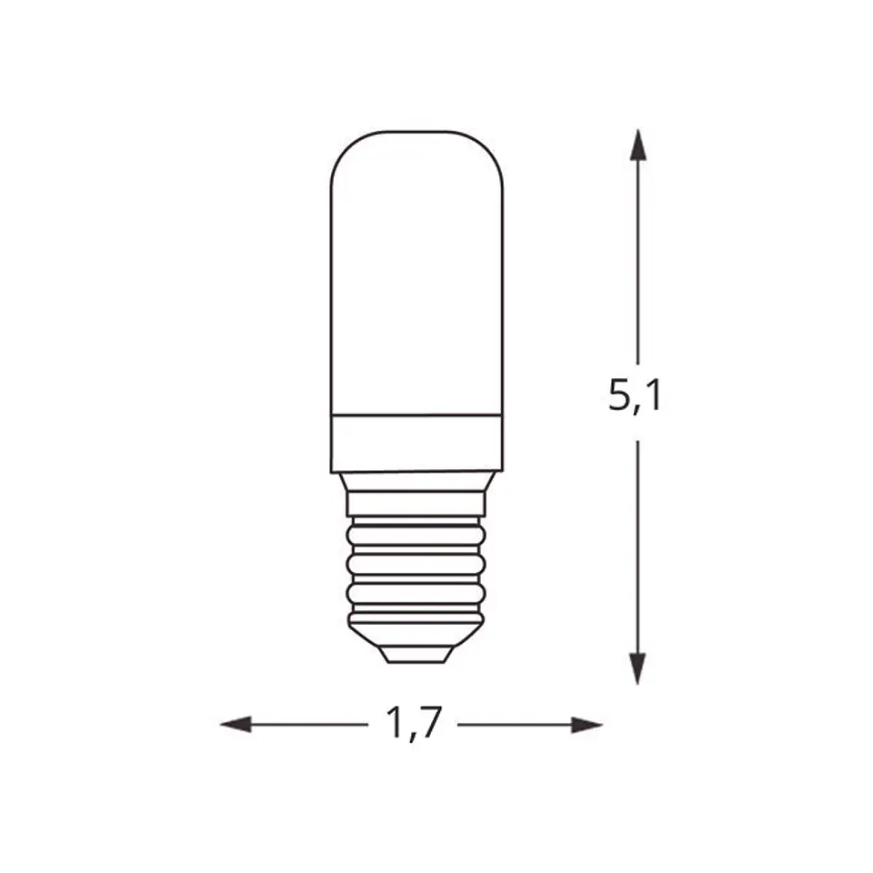 Lâmpada E14 (fino) NL LED 4W 4000K 400lm 360° 2