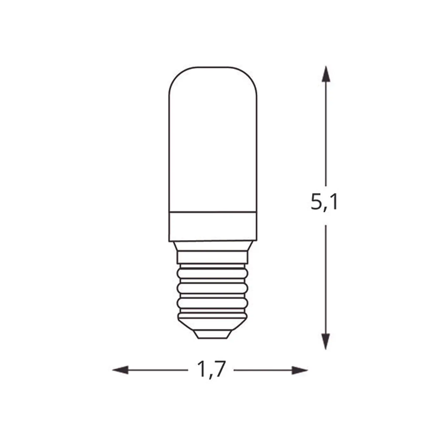 Lâmpada E14 (fino) NL LED 4W 6000K 400lm 360° 2