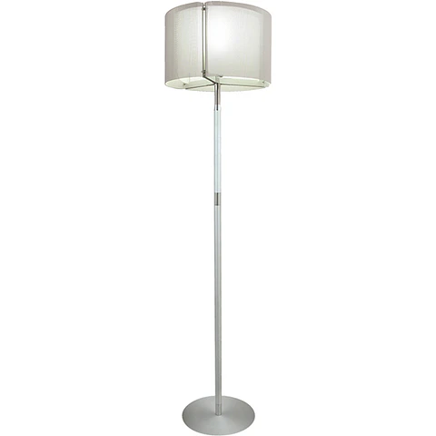 Candeeiro de pé IVONE 1xE27 Alt.Reg.xD.40cm branco/níquel