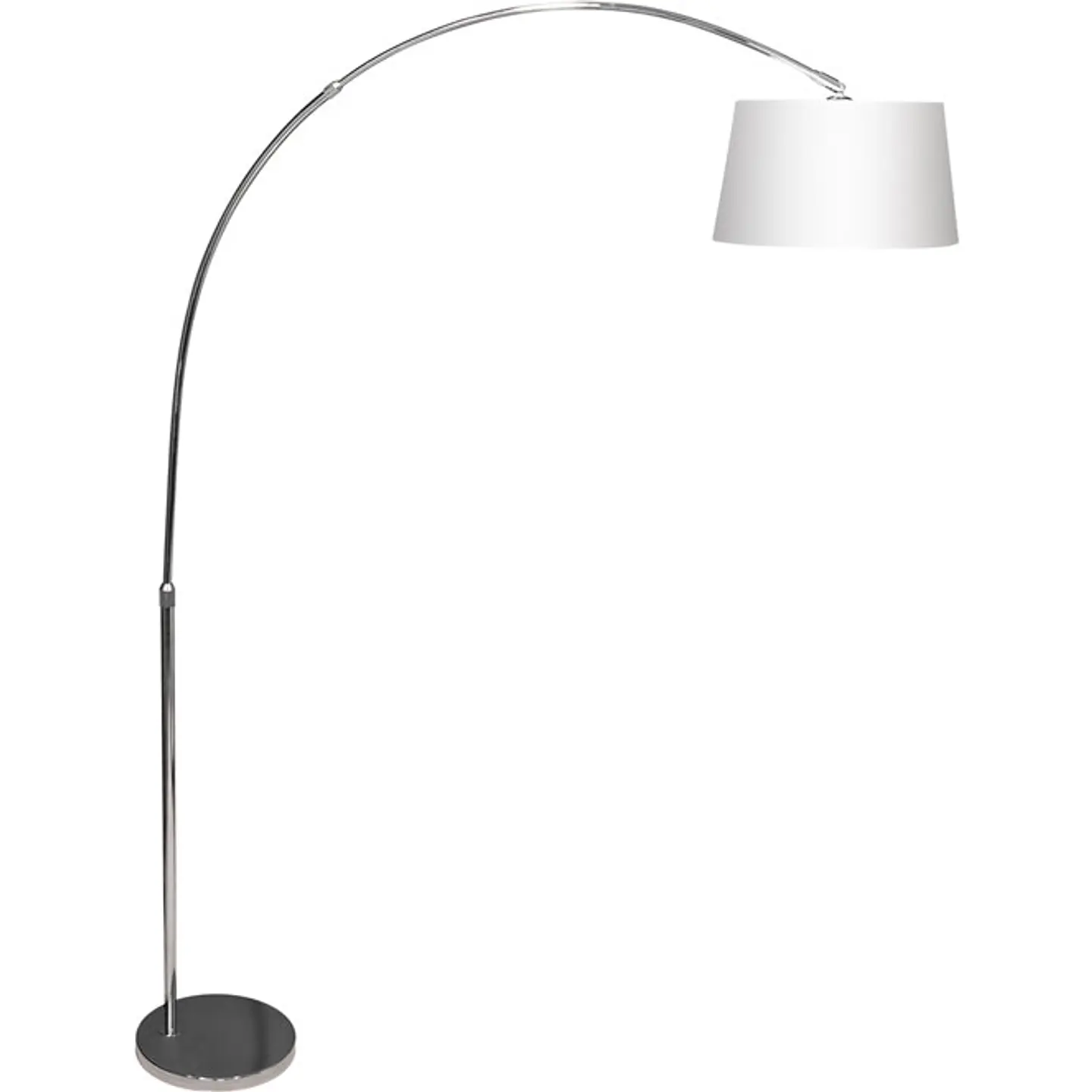 Candeeiro de pé ANTONELLA 1xE27 C.126xAlt.Reg.cmbranco/cromado 1