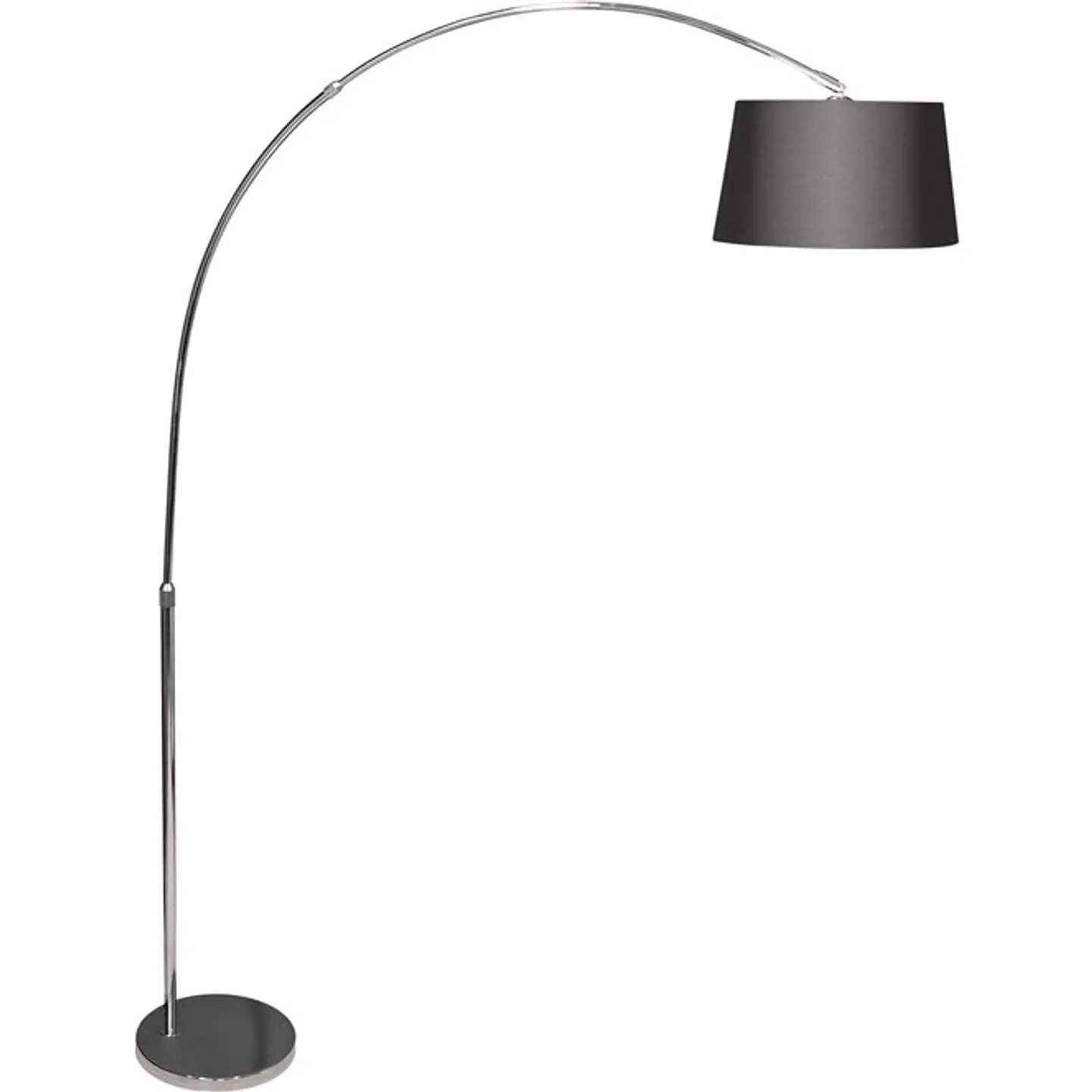 Candeeiro de pé ANTONELLA 1xE27 C.126xAlt.Reg.cmpreto/cromado 1