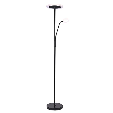 Candeeiro de pé BAYANI com braço de leitura 28W+6W LED 3000-6500K Alt.179xD.25cm