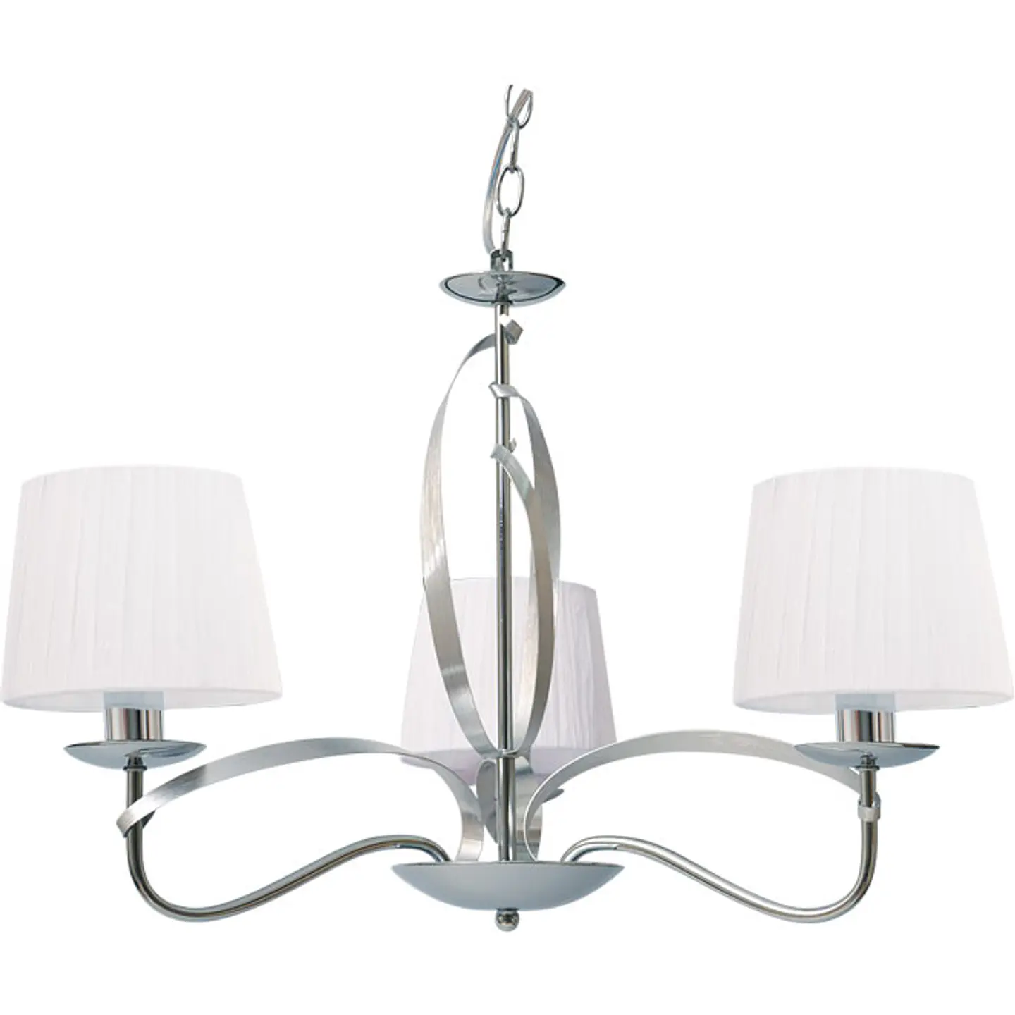 Candeeiro de tecto DETROIT 3xE14 Alt.Reg.xD.60cm cromado/branco 1