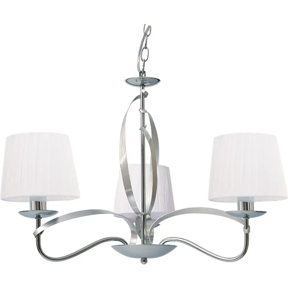 Candeeiro de tecto DETROIT 3xE14 Alt.Reg.xD.60cm cromado/branco 1