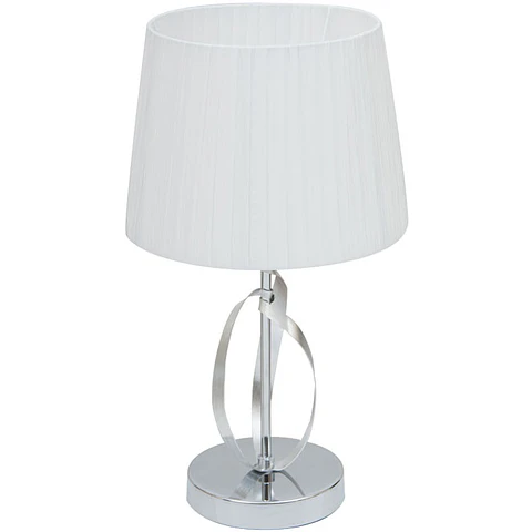 Candeeiro de mesa DETROIT 1xE27 Alt.44xD.25cm cromado/branco