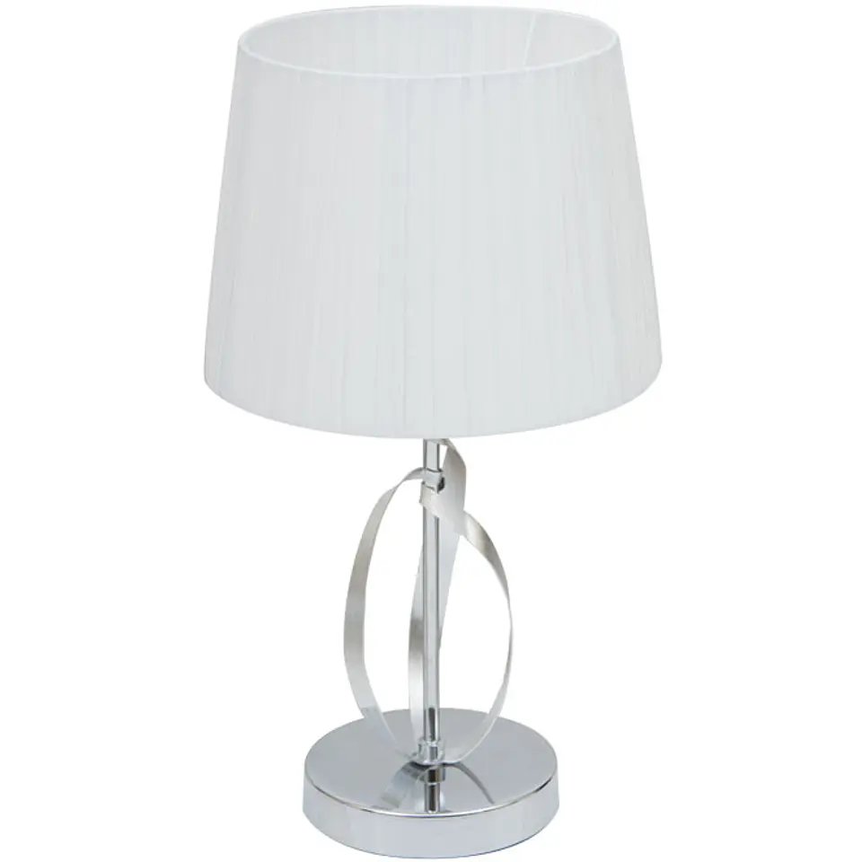 Candeeiro de mesa DETROIT 1xE27 Alt.44xD.25cm cromado/branco 1