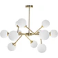 Candeeiro de tecto ANALU 12xG9 Alt.56xD.70cm dourado/branco - Thumbnail 1
