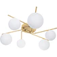 Candeeiro de tecto ANALU 6xG9 Alt.17xD.60cm dourado/branco - Thumbnail 1